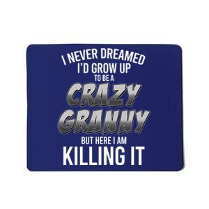 Funny I Never Dreamed I'd Grow Up To Be A Crazy Granny Mousepad