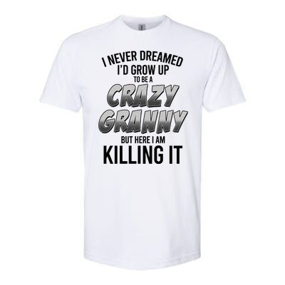 Funny I Never Dreamed I'd Grow Up To Be A Crazy Granny Softstyle CVC T-Shirt