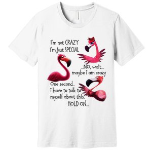 Flamingo IM Not Crazy IM Just Special Funny MotherS Day Premium T-Shirt