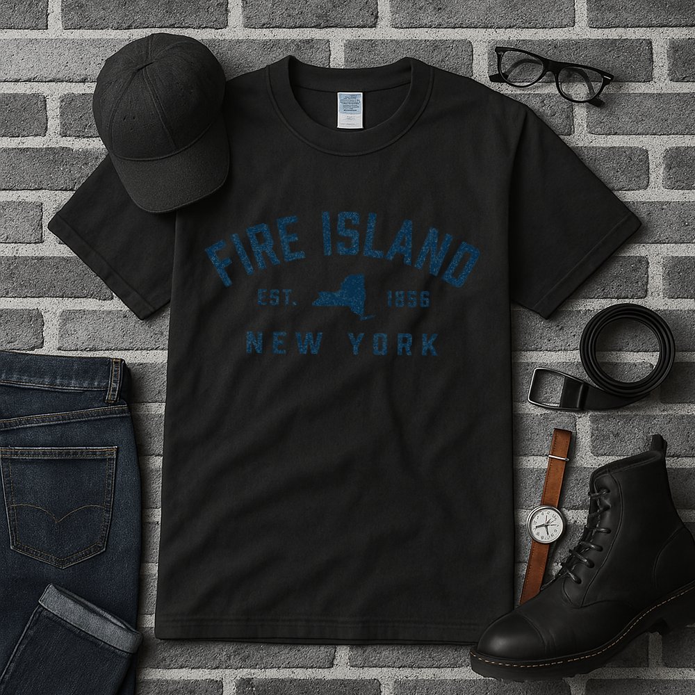 Fire Island New York Preppy Throwback Retro Souvenir Tall T-Shirt