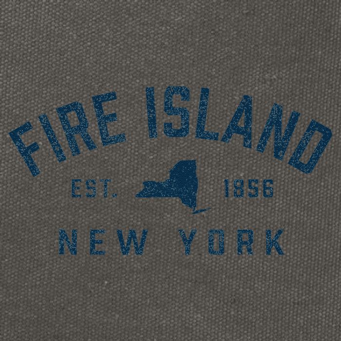 Fire Island New York Preppy Throwback Retro Souvenir Cotton Canvas Backpack