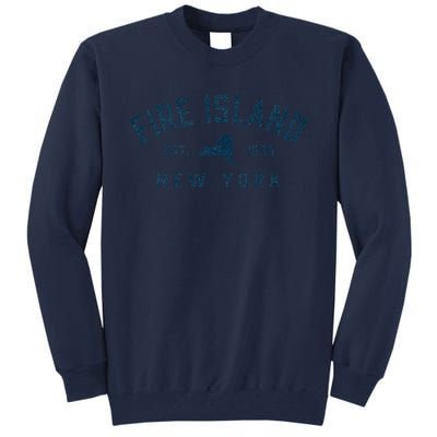 Fire Island New York Preppy Throwback Retro Souvenir Tall Sweatshirt