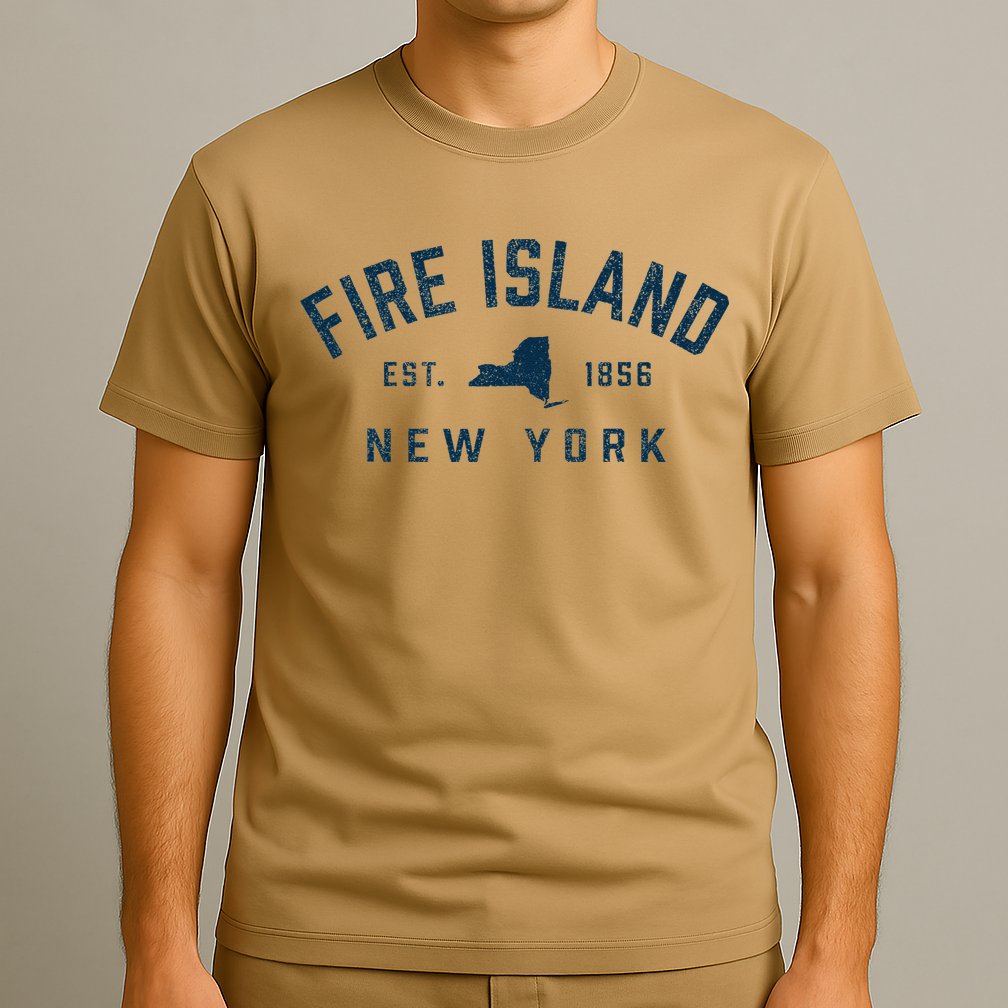 Fire Island New York Preppy Throwback Retro Souvenir T-Shirt