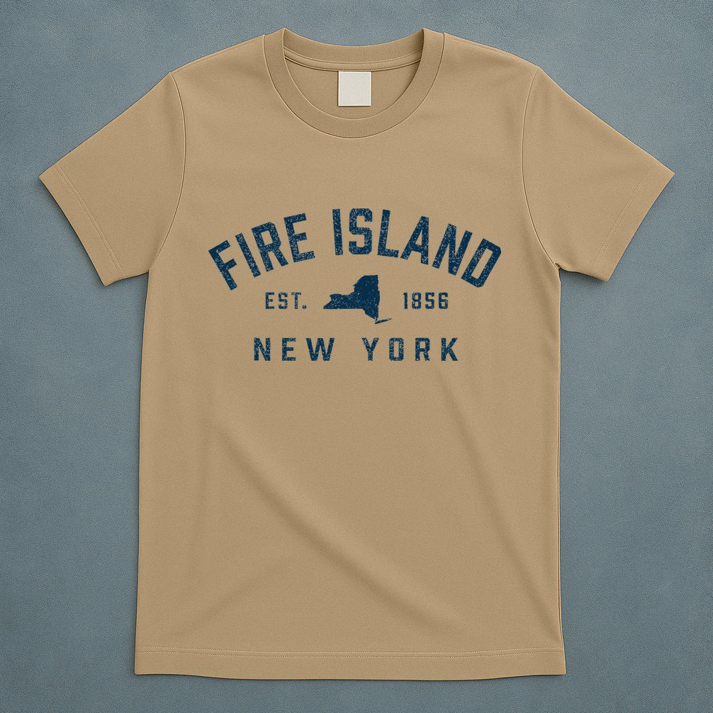 Fire Island New York Preppy Throwback Retro Souvenir T-Shirt