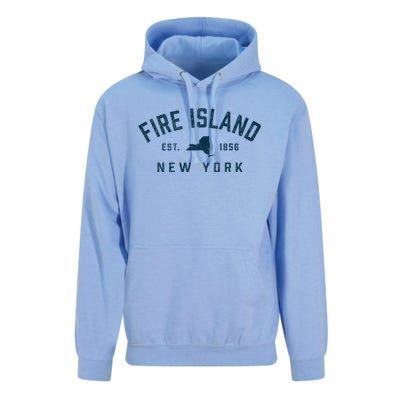 Fire Island New York Preppy Throwback Retro Souvenir Unisex Surf Hoodie