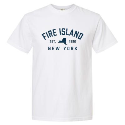 Fire Island New York Preppy Throwback Retro Souvenir Garment-Dyed Heavyweight T-Shirt