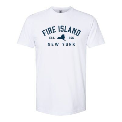 Fire Island New York Preppy Throwback Retro Souvenir Softstyle CVC T-Shirt