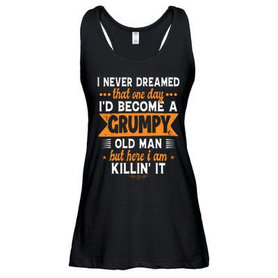 Funny I Never Dreamed ID Become A Grumpy Old Man Ladies Essential Flowy Tank