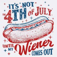 Funny ItS Not 4th Of July Until My Wiener Comes Out Bucket Hat