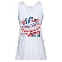 Funny ItS Not 4th Of July Until My Wiener Comes Out Ladies Essential Flowy Tank