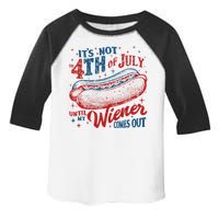 Funny ItS Not 4th Of July Until My Wiener Comes Out Toddler Fine Jersey T-Shirt