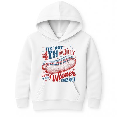 Funny ItS Not 4th Of July Until My Wiener Comes Out Kids Hoodie
