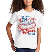 Funny ItS Not 4th Of July Until My Wiener Comes Out Kids T-Shirt