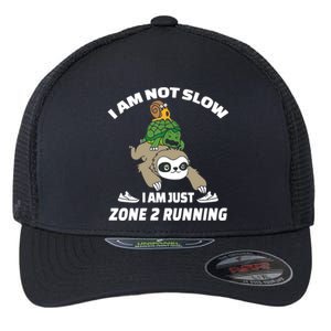 Funny Im Not Slow Just Zone 2 Running Sloth Runner Team Gift Flexfit Unipanel Trucker Cap