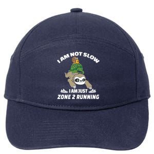 Funny Im Not Slow Just Zone 2 Running Sloth Runner Team Gift 7-Panel Snapback Hat