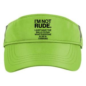 Funny Im Not Rude Adult Drive Performance Visor