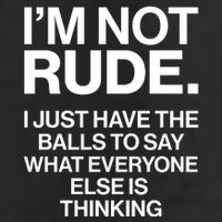 Funny Im Not Rude 7 Panel Mesh Trucker Snapback Hat
