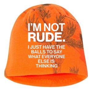 Funny Im Not Rude Kati - Camo Knit Beanie