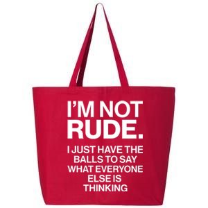 Funny Im Not Rude 25L Jumbo Tote