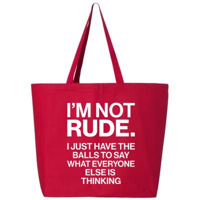 Funny Im Not Rude 25L Jumbo Tote