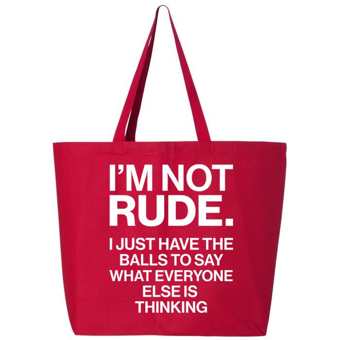 Funny Im Not Rude 25L Jumbo Tote