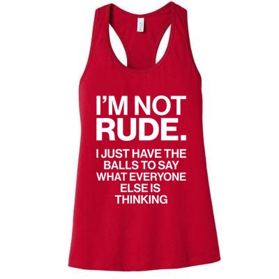 Funny Im Not Rude Womens Tank Top