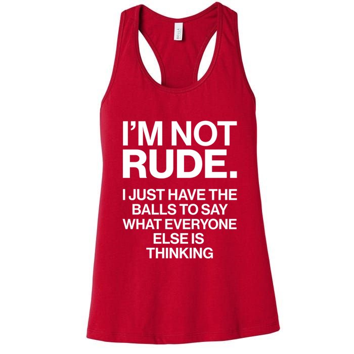 Funny Im Not Rude Womens Tank Top