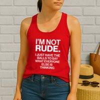 Funny Im Not Rude Womens Tank Top