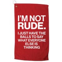 Funny Im Not Rude Golf Towel
