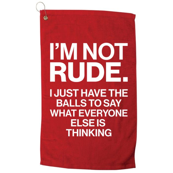 Funny Im Not Rude Golf Towel