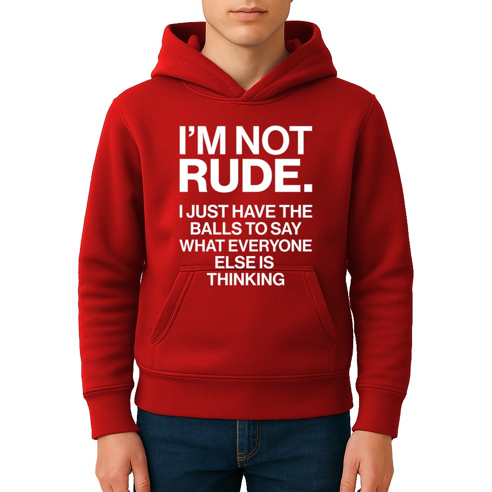 Funny Im Not Rude Kids Hoodie