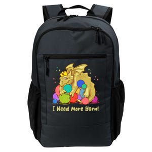 Funny I Need More Yarn Dragon Hoarding Yarn Daily Commute Backpack