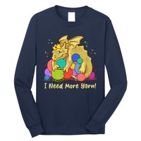 Funny I Need More Yarn Dragon Hoarding Yarn Long Sleeve Shirt