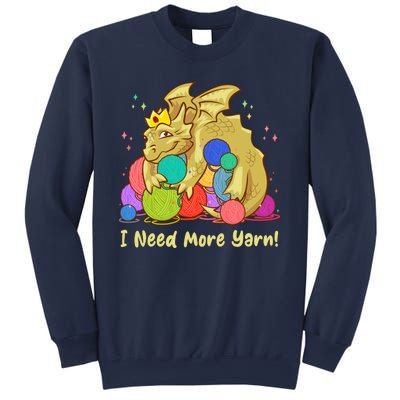 Funny I Need More Yarn Dragon Hoarding Yarn Sweatshirt