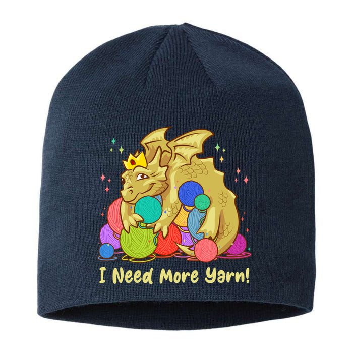 Funny I Need More Yarn Dragon Hoarding Yarn Sustainable Beanie