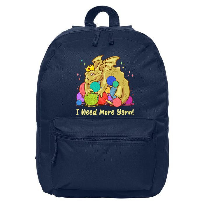Funny I Need More Yarn Dragon Hoarding Yarn 16 in Basic Backpack