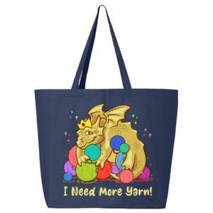 Funny I Need More Yarn Dragon Hoarding Yarn 25L Jumbo Tote