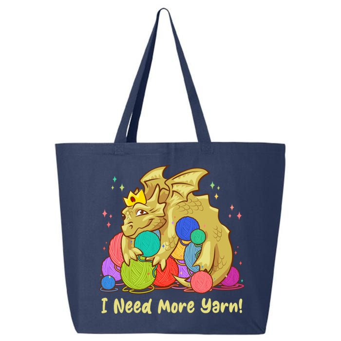 Funny I Need More Yarn Dragon Hoarding Yarn 25L Jumbo Tote