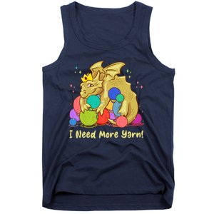 Funny I Need More Yarn Dragon Hoarding Yarn Tank Top