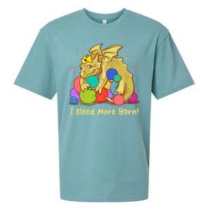 Funny I Need More Yarn Dragon Hoarding Yarn Sueded Cloud Jersey T-Shirt