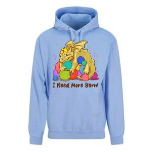 Funny I Need More Yarn Dragon Hoarding Yarn Unisex Surf Hoodie