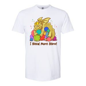 Funny I Need More Yarn Dragon Hoarding Yarn Softstyle CVC T-Shirt