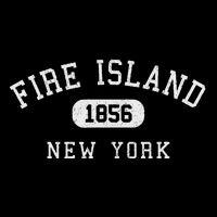 Fire Island New York 1856 Varsity Arched Text Cooling Performance Crew T-Shirt