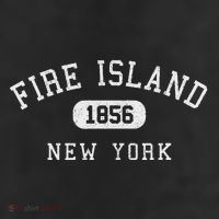 Fire Island New York 1856 Varsity Arched Text 11oz C Handle Ceramic Mug