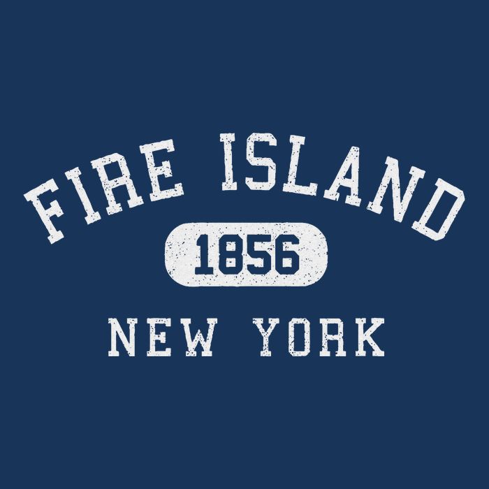 Fire Island New York 1856 Varsity Arched Text Infant Baby Jersey Bodysuit