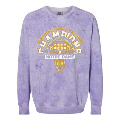 Fighting Irish National Champs Lacrosse Colorblast Crewneck Sweatshirt