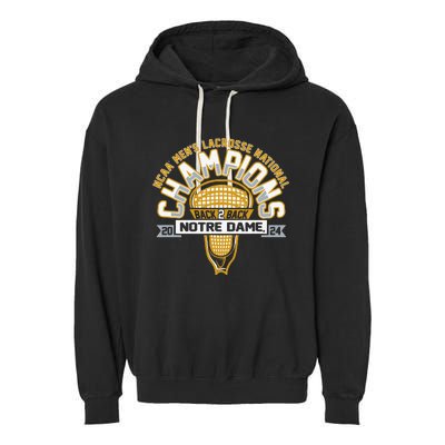 Fighting Irish National Champs Lacrosse Garment-Dyed Fleece Hoodie