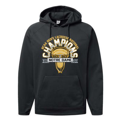 Fighting Irish National Champs Lacrosse Performance Fleece Hoodie