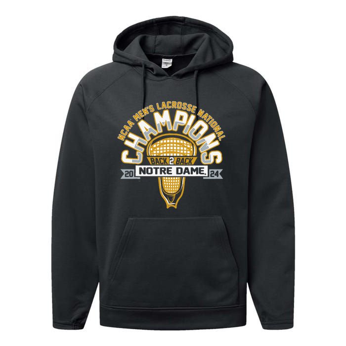 Fighting Irish National Champs Lacrosse Performance Fleece Hoodie