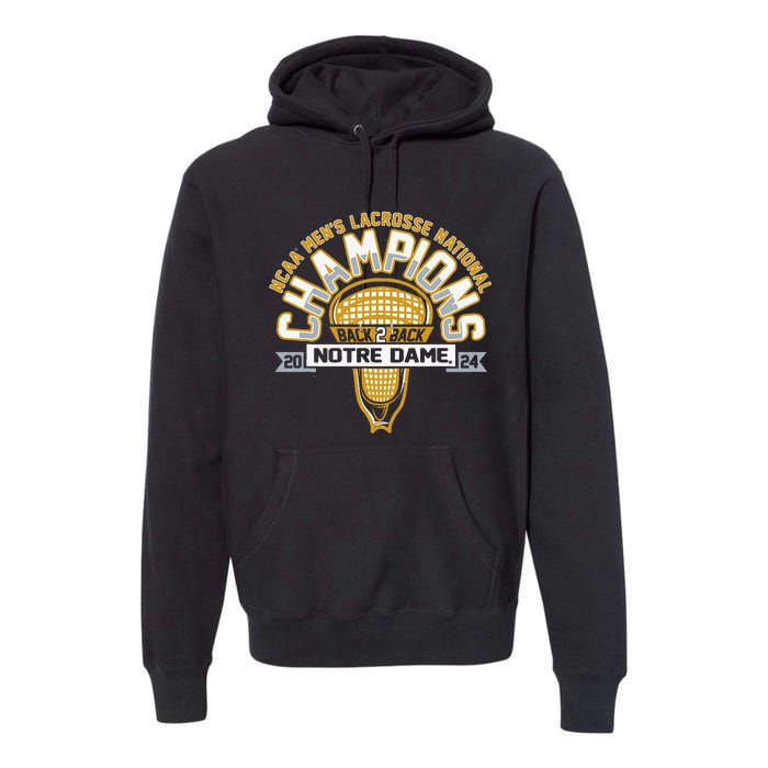 Fighting Irish National Champs Lacrosse Premium Hoodie